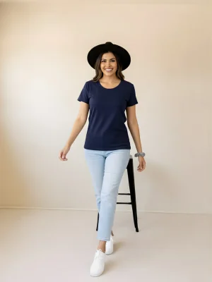 Minimalist Pink Cotton T-Shirt